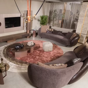 Patara Koltuk Takımı - Ferhat Berbercan modern koltuk takımı yuvarlak puf sehpa detay