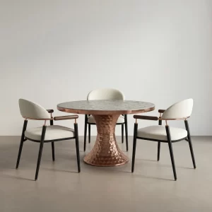 Elegant Mutfak Masası - Ferhat Berbercan lüks mutfak masası yan görünüm