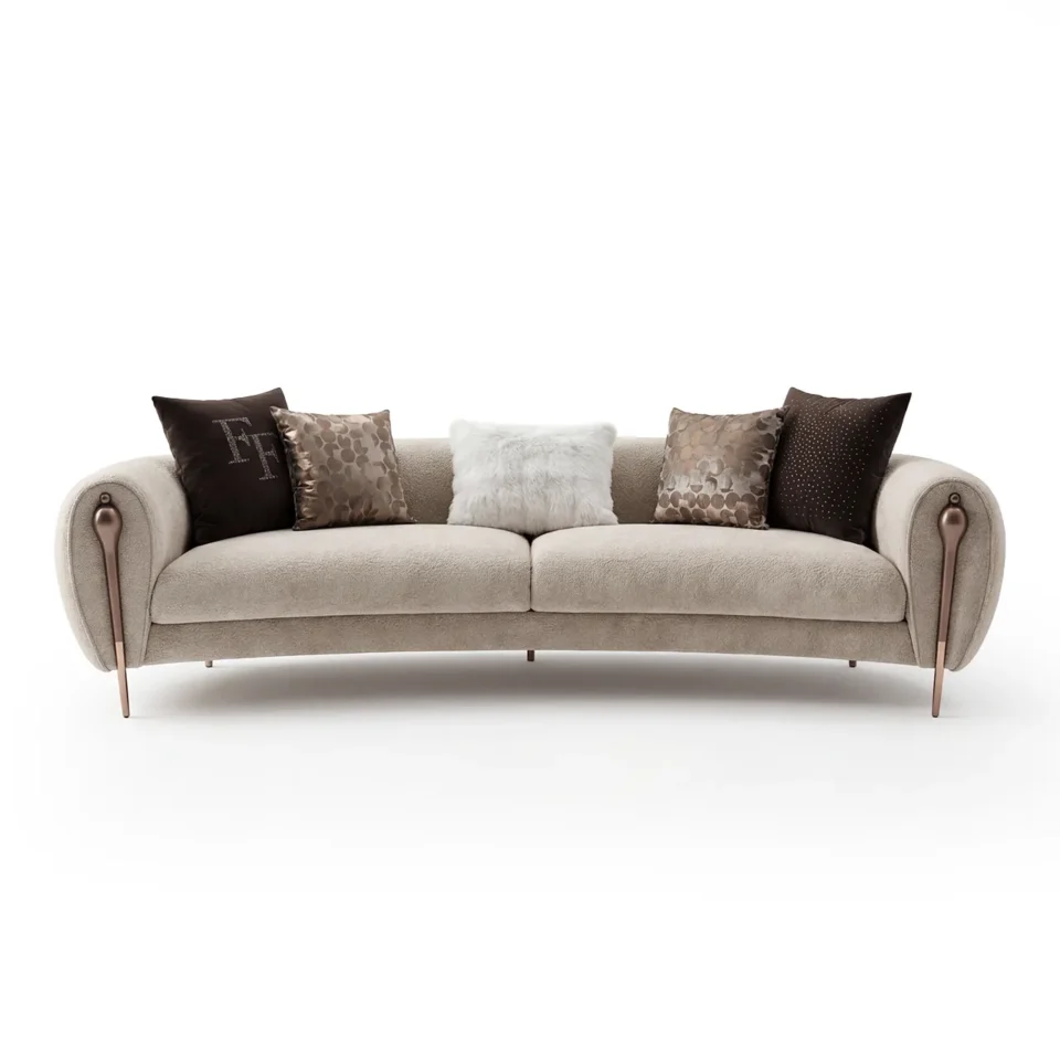 Bronz Üçlü Kanepe